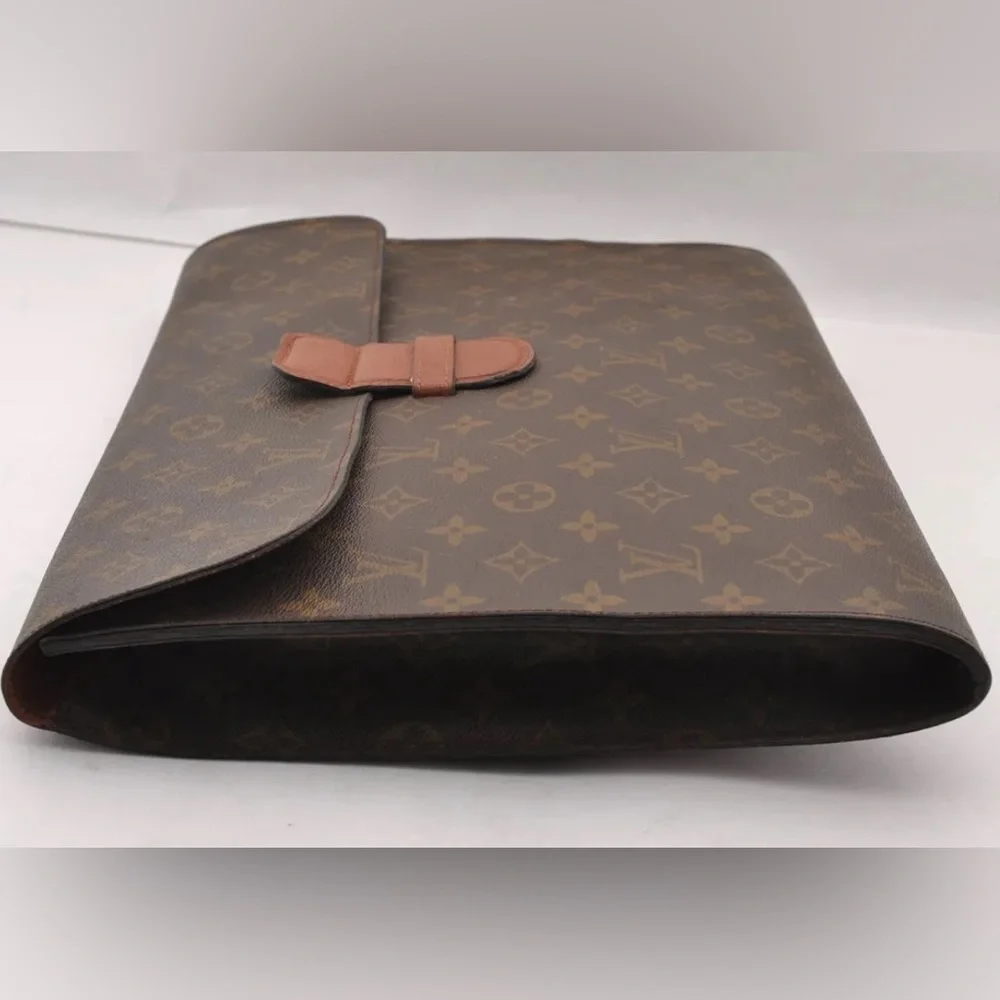 Louis Vuitton Monogram Poche Ministre Document Case Authentic Vintage 70s Model